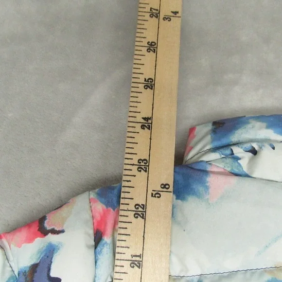 Patagonia Down Sweater Kids Large 12 White Floral Print Winter Coat Lightweight